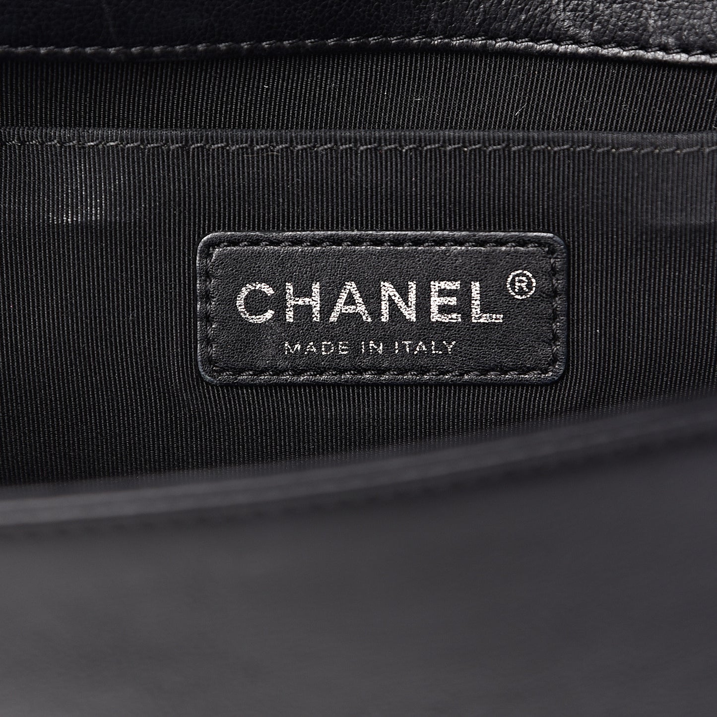 Calfskin Quilted Medium Boy Flap Black