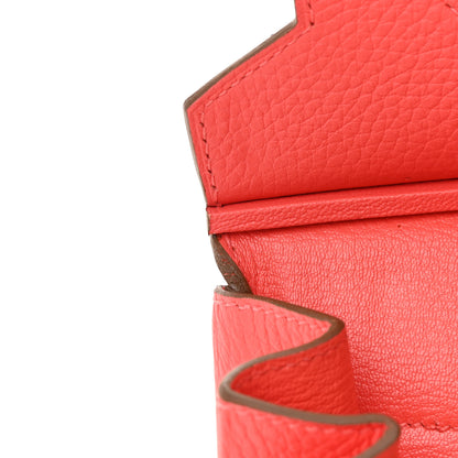 Hermes Taurillon Clemence Birkin 30 Rouge Pivoine 11 of 15