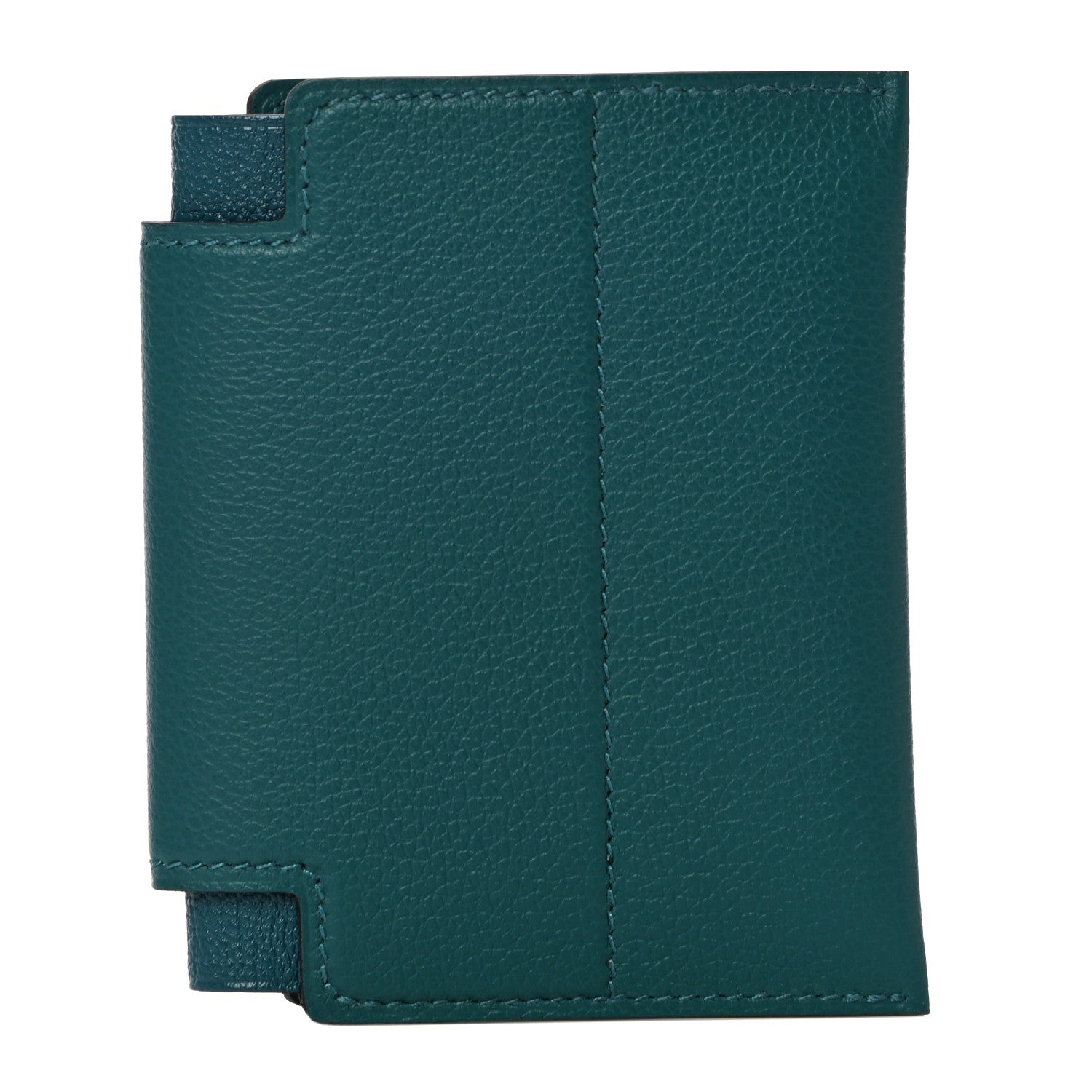 Hermes Allegretto Chevre Mysore H'Sport Open Vertical Card Holder Vert Bosphore 1 of 10