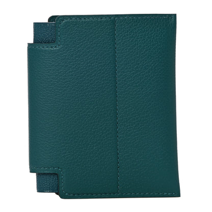 Hermes Allegretto Chevre Mysore H'Sport Open Vertical Card Holder Vert Bosphore 1 of 10