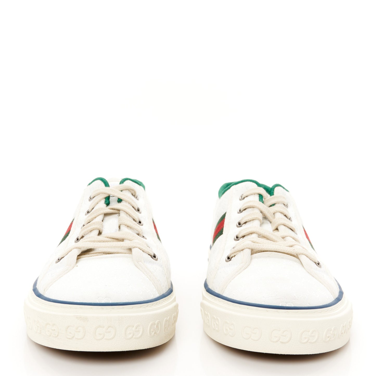Jacquard Mini GG Monogram Web Mens 1977 Tennis Sneakers 10 White