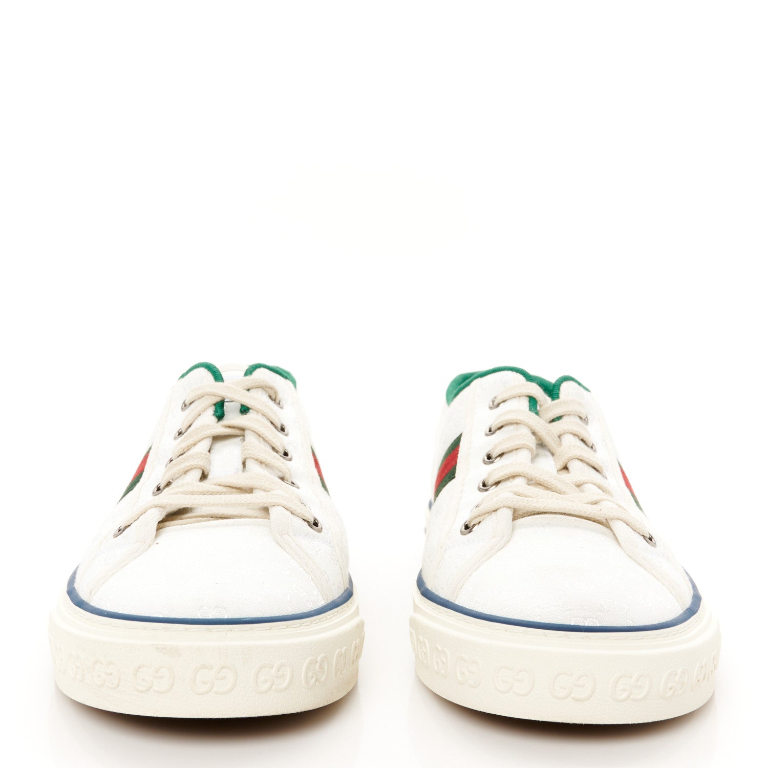 Gucci Jacquard Mini GG Monogram Web Mens 1977 Tennis Sneakers 10 White 3 of 9