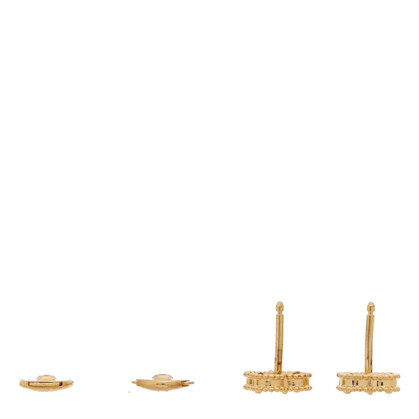 18K Yellow Gold Black Onyx Sweet Alhambra Earrings