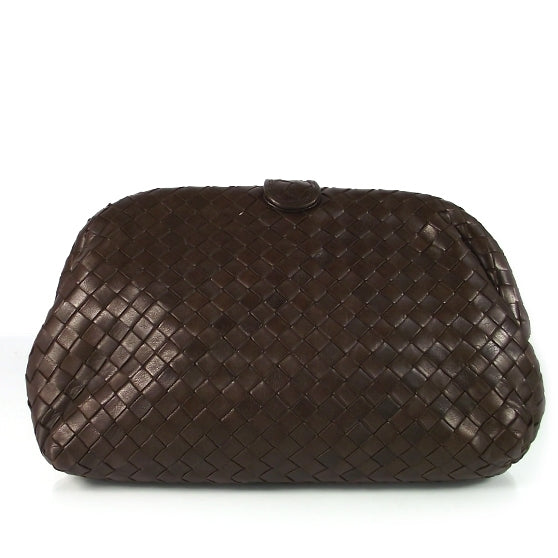Vintage Nappa Woven Clutch Ebano