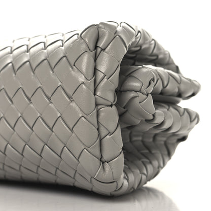 Bottega Veneta Nappa Intrecciato Small The Lauren 1980 Clutch With Chain Sterling 9 of 9