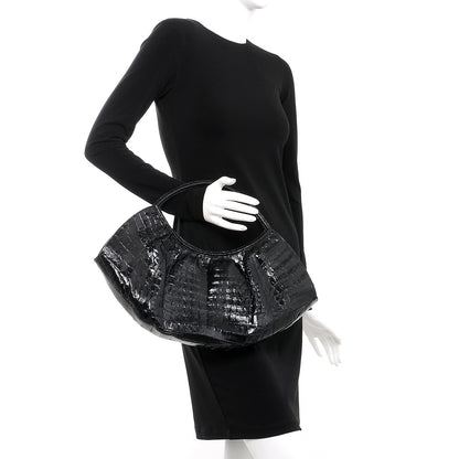 Nancy Gonzalez Crocodile Shoulder Bag Black 2 of 8