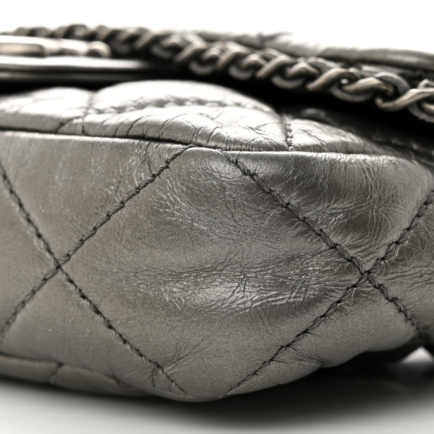 Calfskin Mini Chain Me Flap Dark Grey