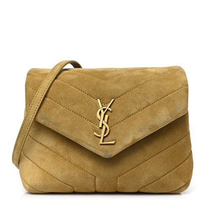 Saint Laurent Suede Toy Loulou Shoulder Bag Chartreuse 1 of 18