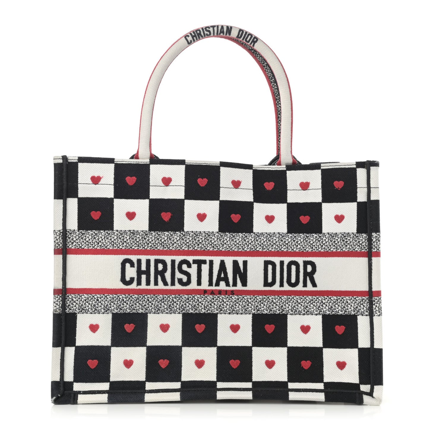Canvas Embroidered Medium Book Tote Multicolor