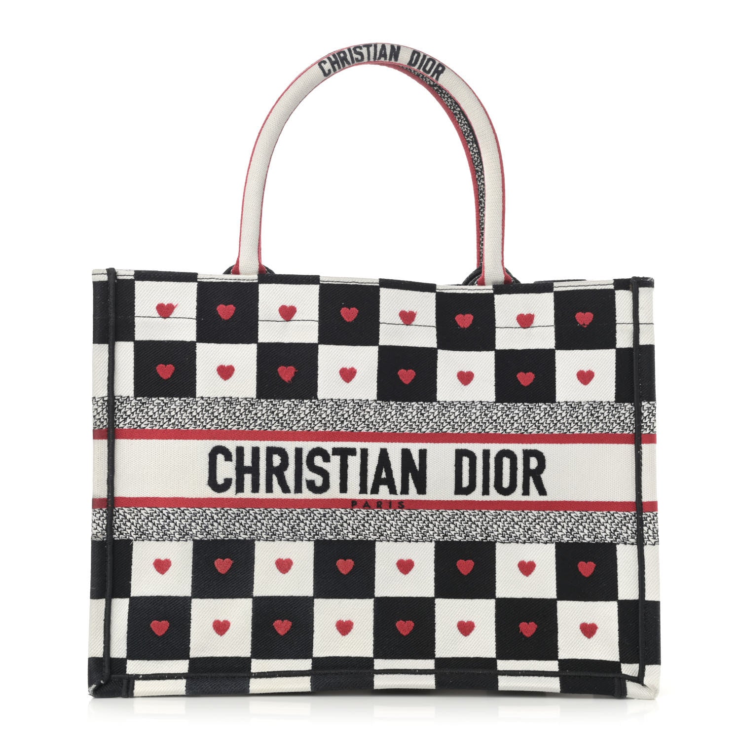 Christian Dior Canvas Embroidered Medium Book Tote Multicolor 1 of 13