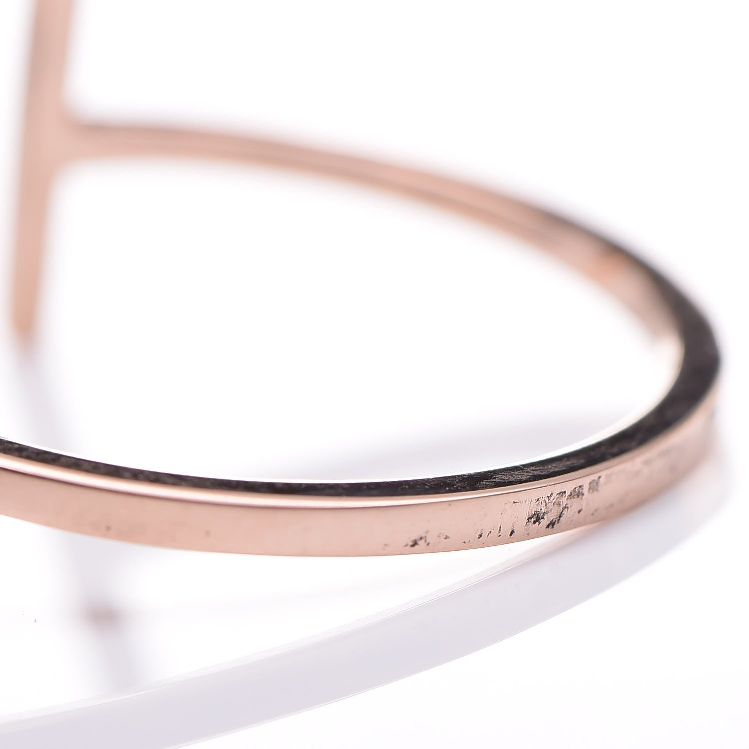 Tiffany 18K Rose Gold Medium T Wire Hoop Earrings 4 of 6
