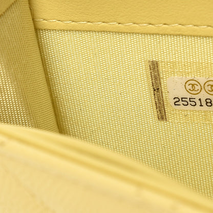Chanel Caviar Quilted Filigree Flap Wallet Yellow 8 of 10