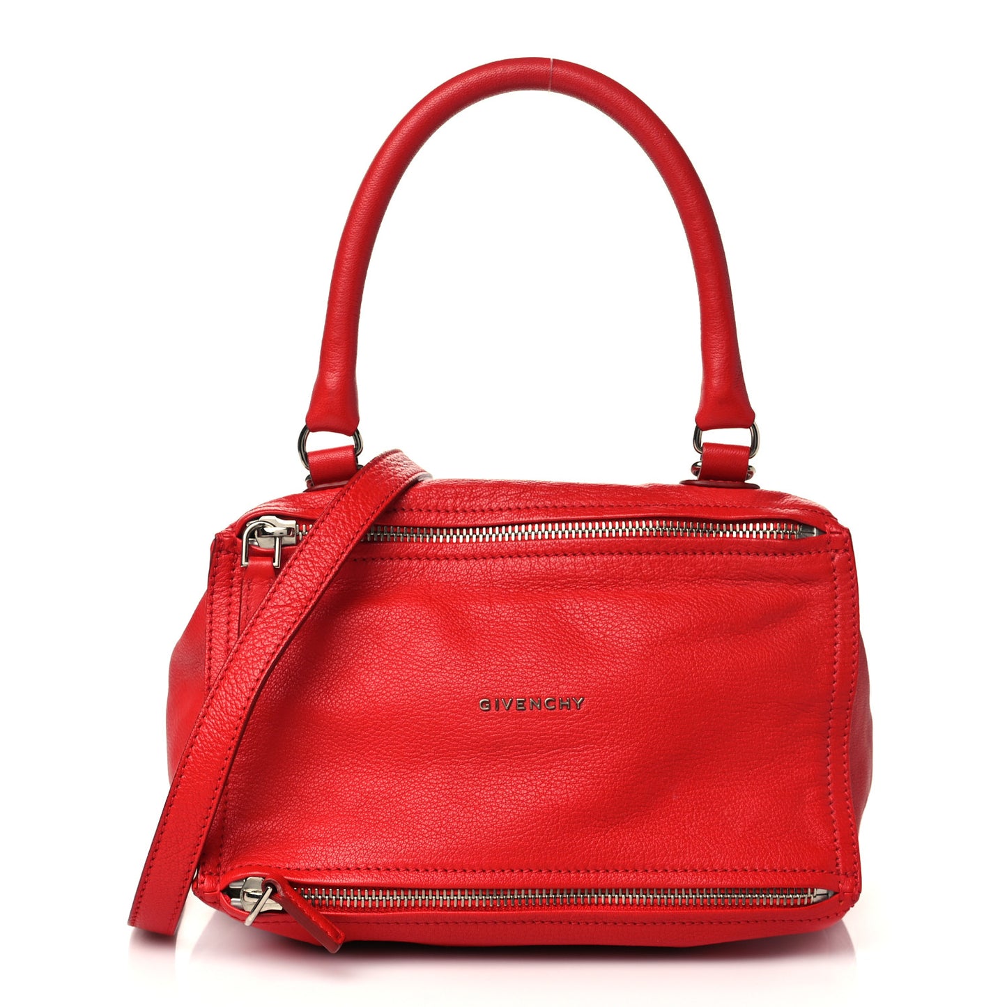 Sugar Goatskin Small Pandora Red