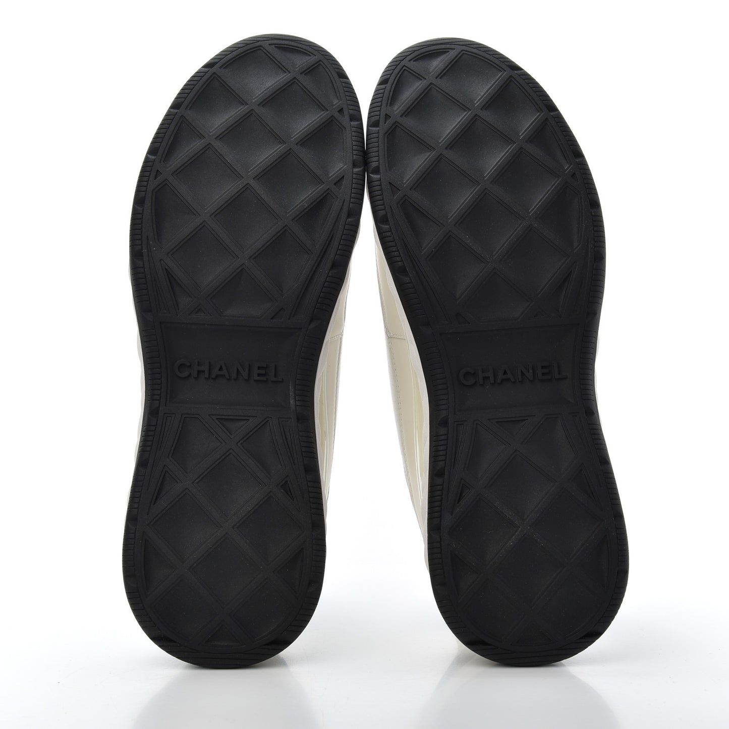 Velvet Calfskin Mixed Fibers CC Sneakers 41 Ivory Black