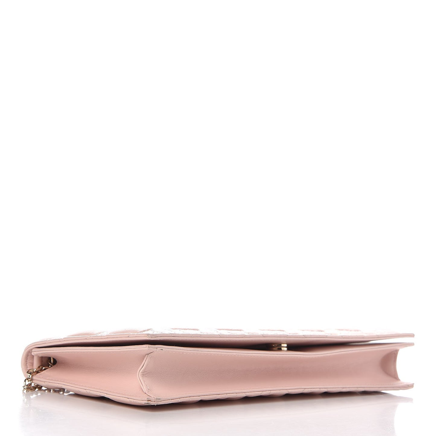 Lambskin Cannage Lady Dior Convertible Clutch Pink