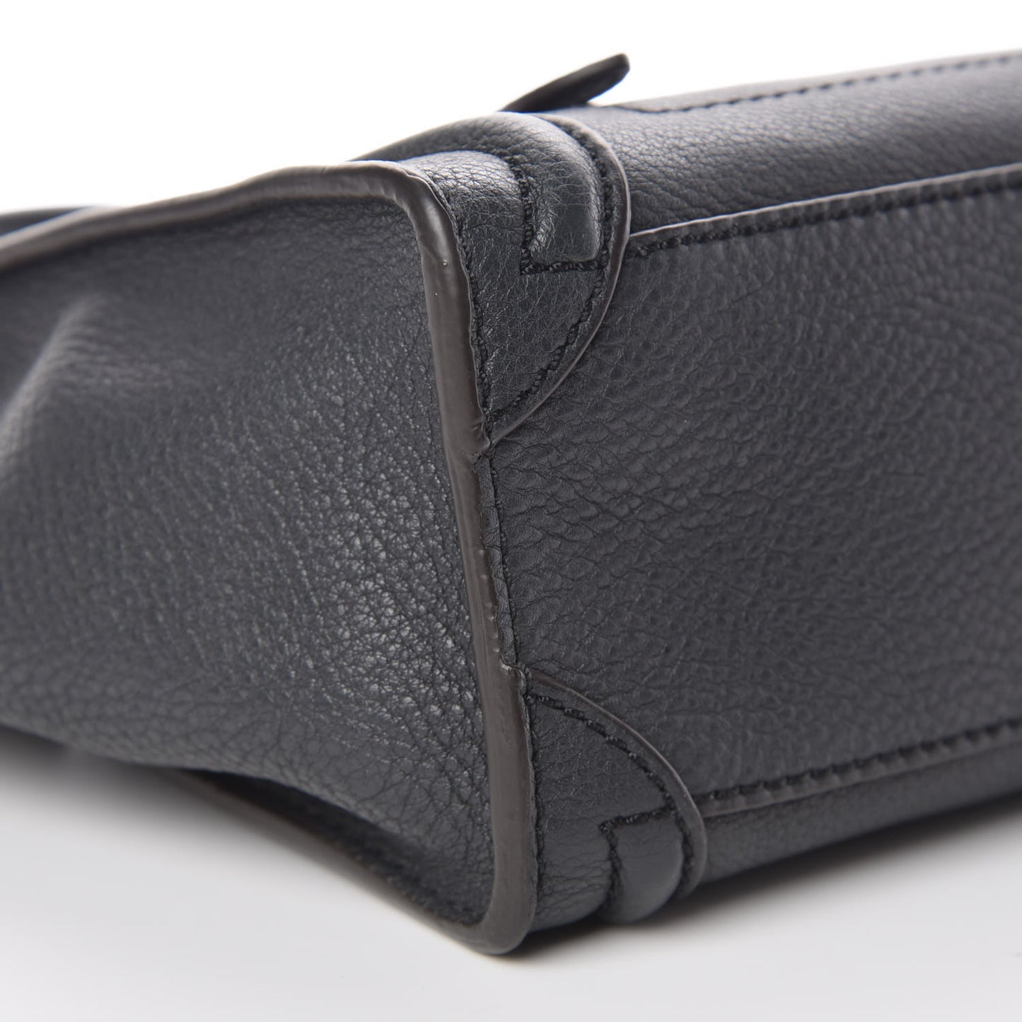 Drummed Calfskin Nano Luggage Midnight