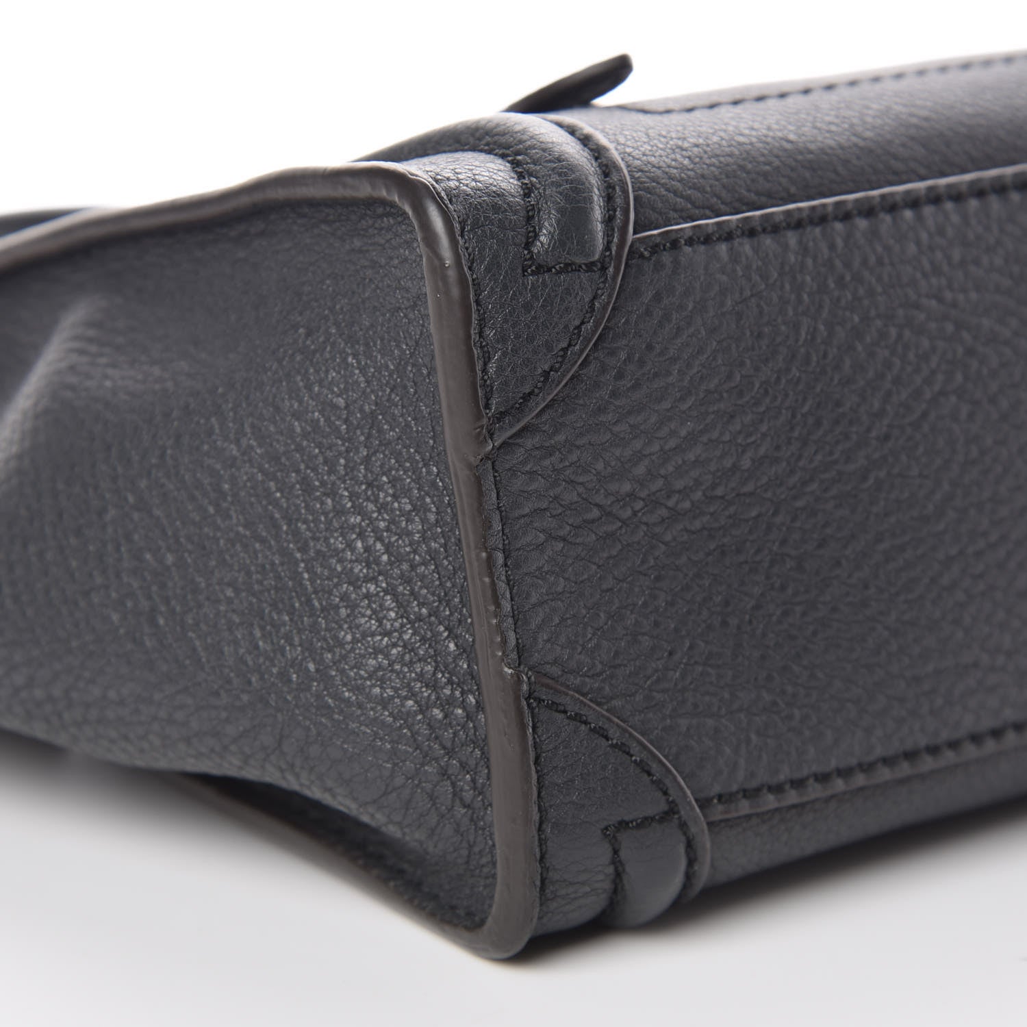 Celine Drummed Calfskin Nano Luggage Midnight 5 of 9