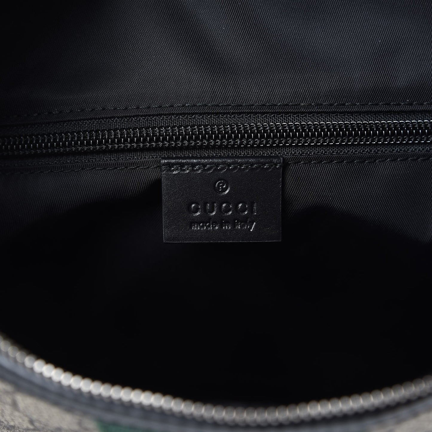 GG Supreme Monogram Web Messenger Bag Black