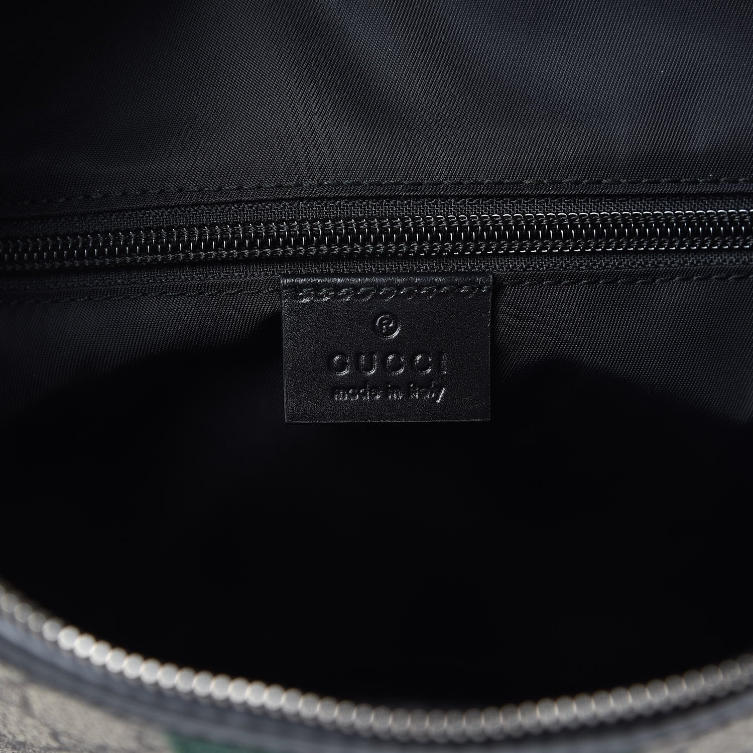 Gucci GG Supreme Monogram Web Messenger Bag Black 6 of 9