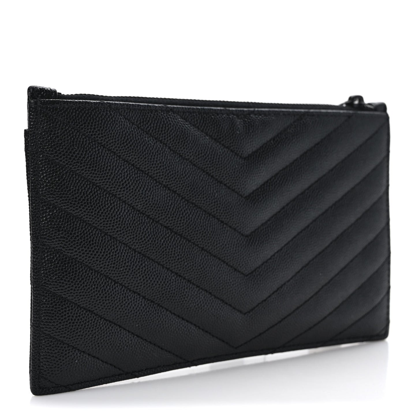 Grain De Poudre Chevron Monogram Bill Pouch Black