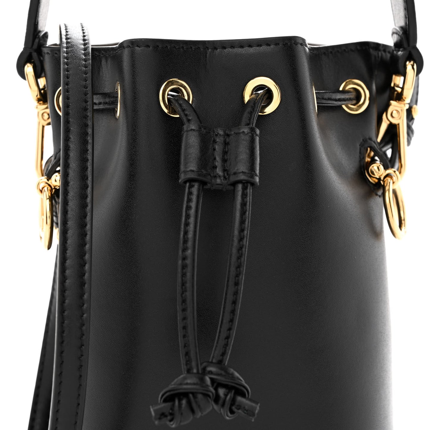 Vitello Liberty Lucido F is Fendi Mini Mon Tresor Bucket Bag Black