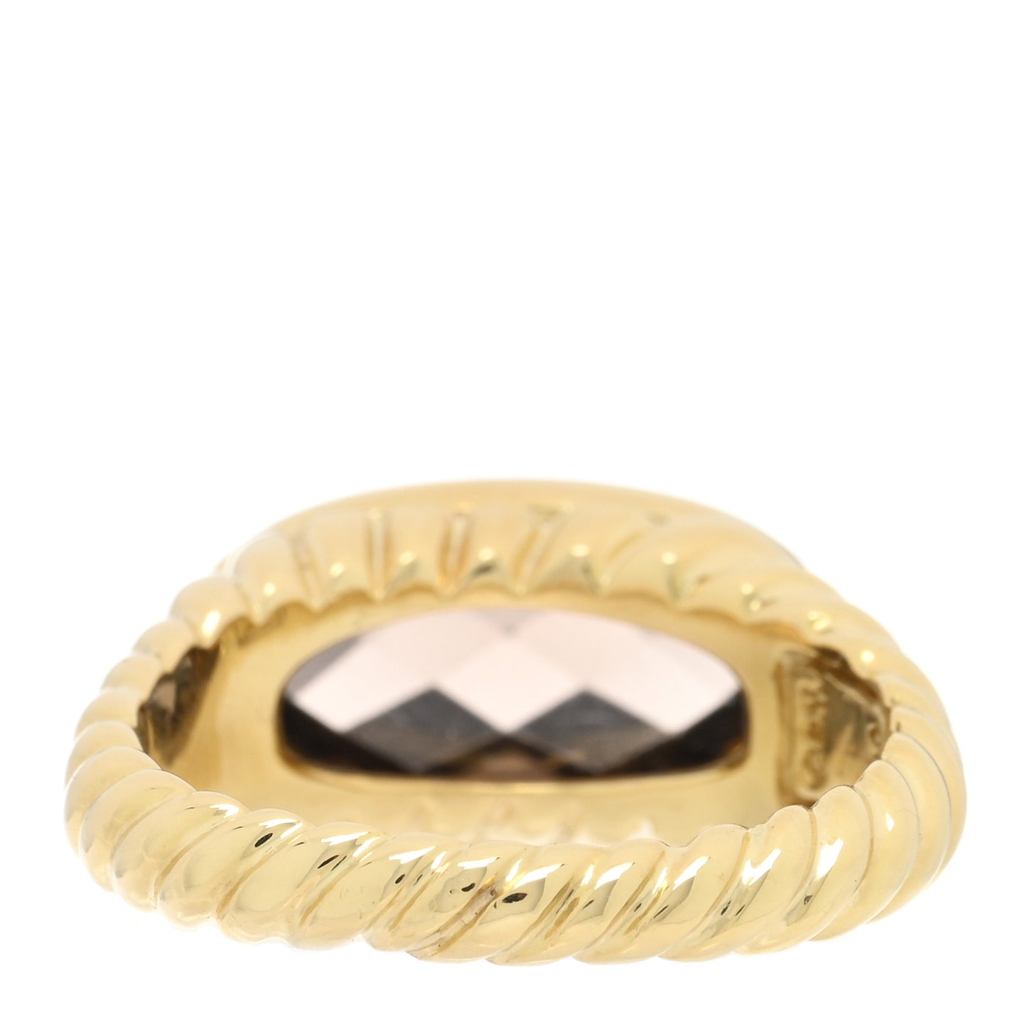 18K Yellow Gold Smoky Quartz Color Classics Ring 54 7