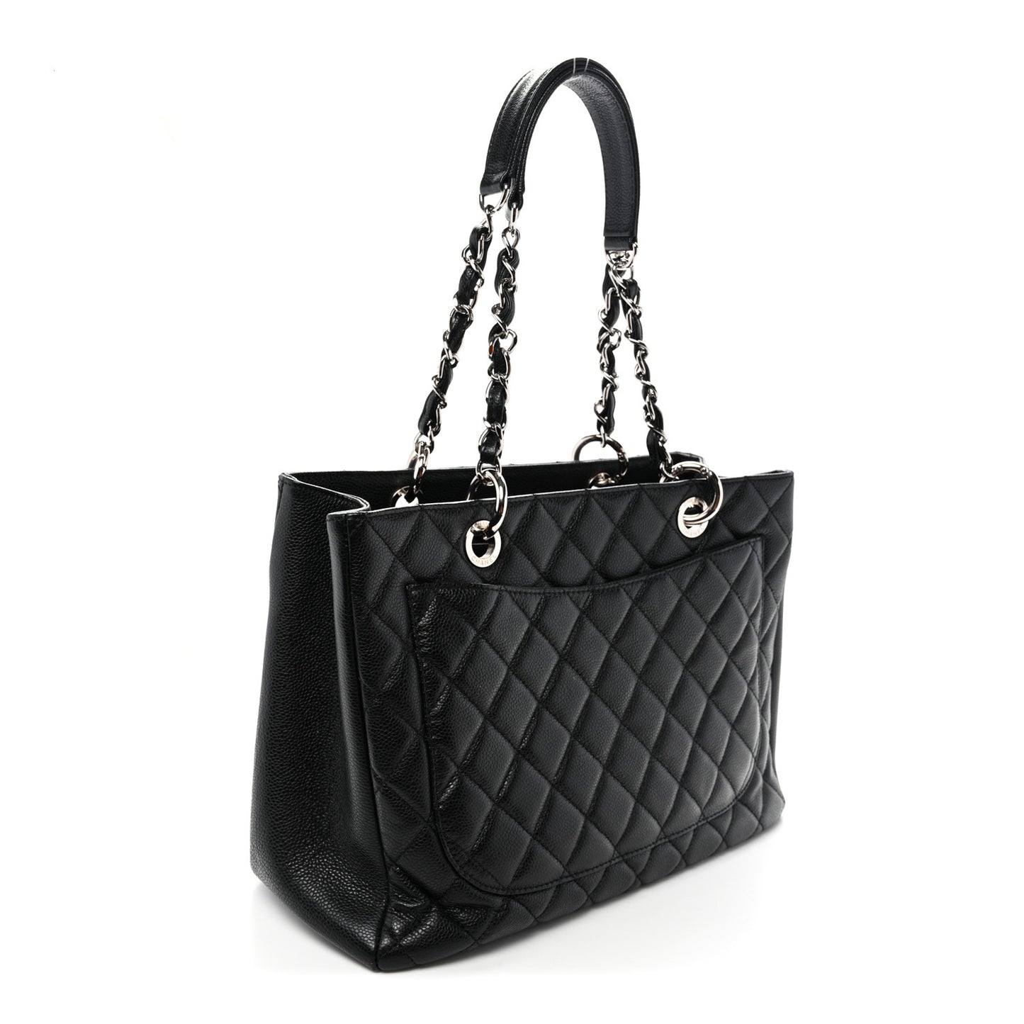 Caviar Quilted Grand Shopping Tote GST Black