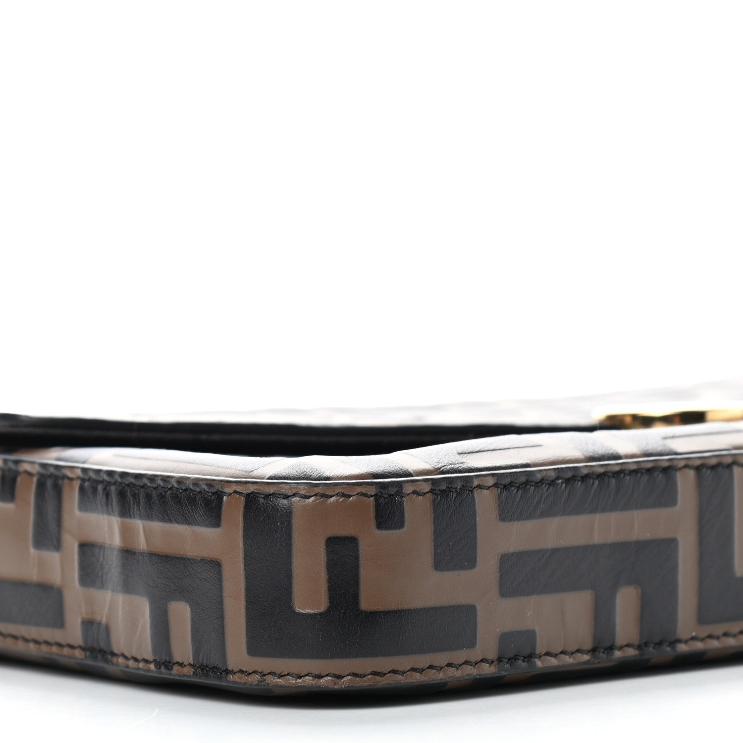 Fendi Vitello Soft F is Fendi Bi-Color FF 1974 Embossed Envelope Wallet On Chain with Pouches Maya Black 9 of 10