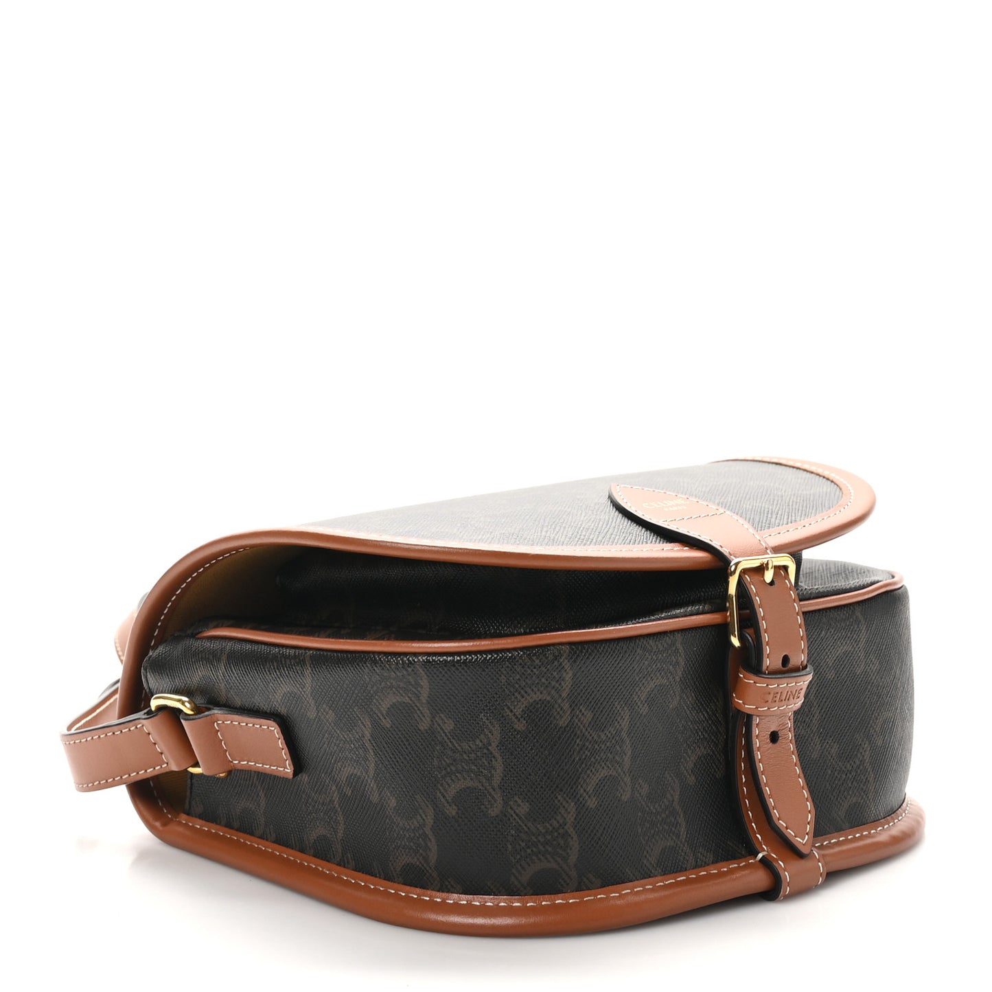 Triomphe Canvas Medium Folco Bag Tan