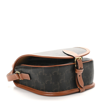 Celine Triomphe Canvas Medium Folco Bag Tan 4 of 9