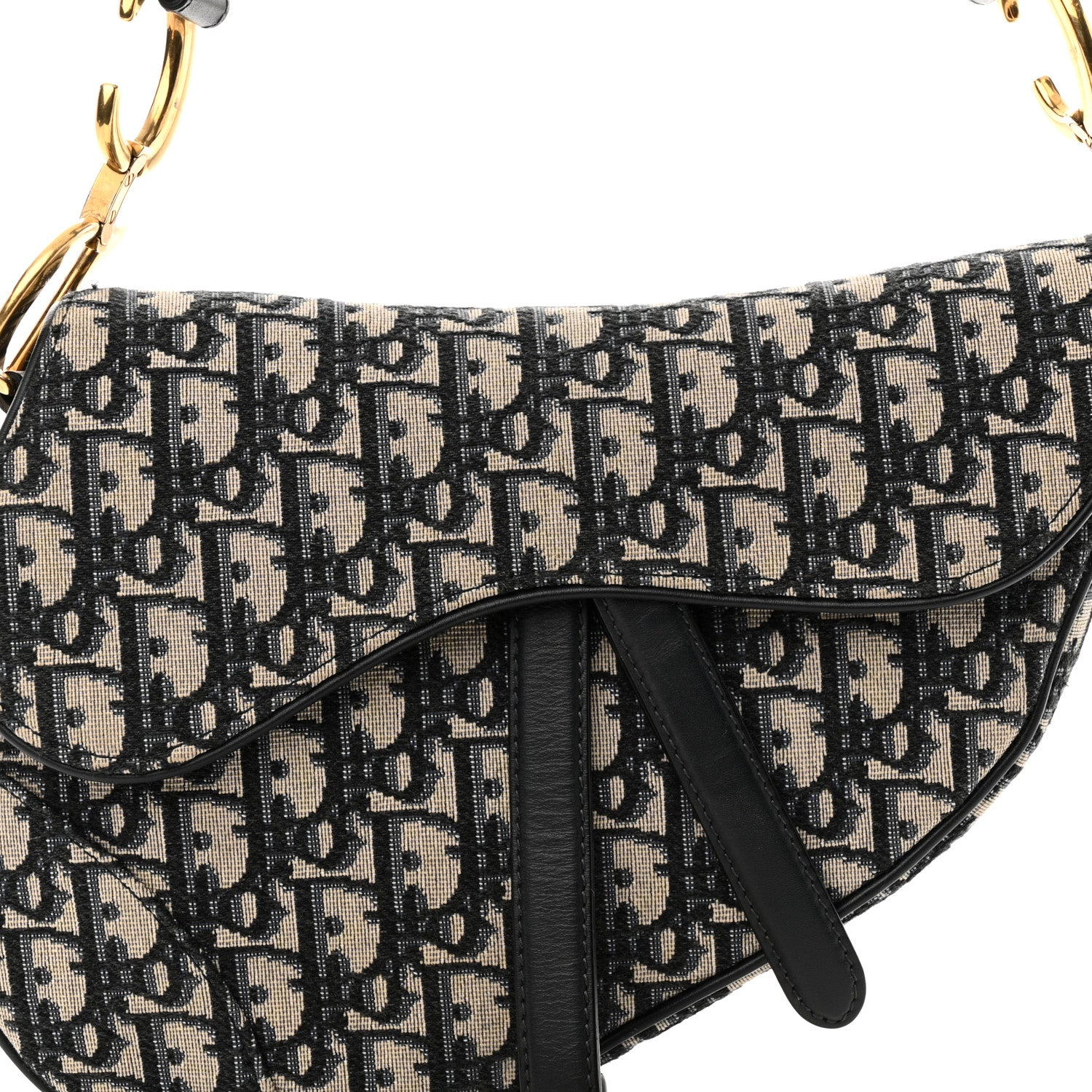 Christian Dior Oblique Saddle Bag Blue 9 of 13