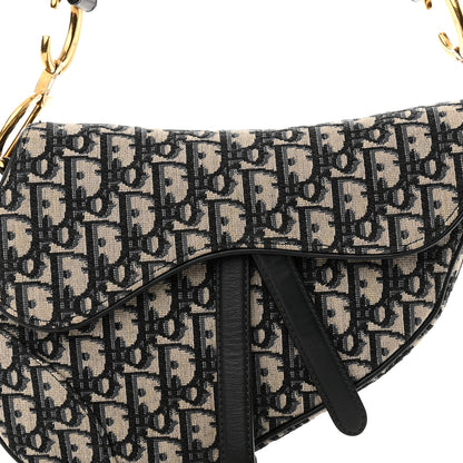 Christian Dior Oblique Saddle Bag Blue 9 of 13