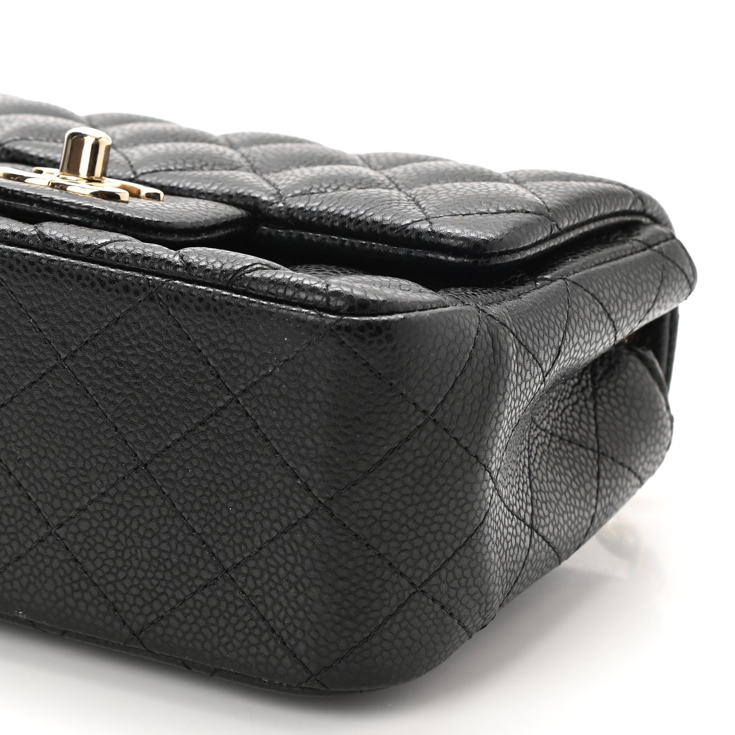 Caviar Quilted Mini Square Flap Black