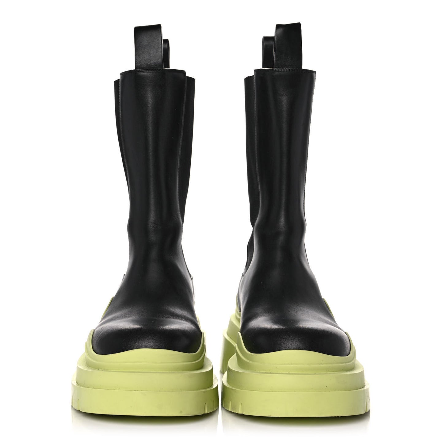 Calfskin The Tire Chelsea Boots 38.5 Black Seagrass