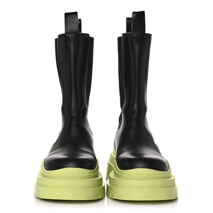 Bottega Veneta Calfskin The Tire Chelsea Boots 38.5 Black Seagrass 2 of 8