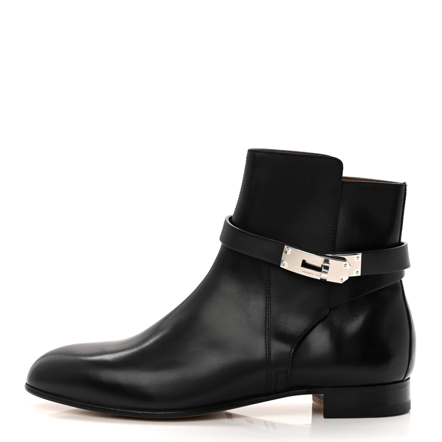 Hermes Calfskin Neo Low Boots 38.5 Black 1 of 10
