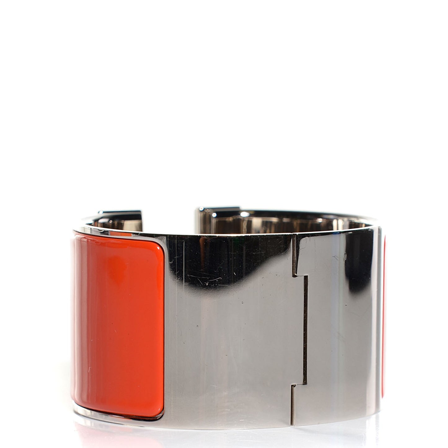 Enamel Extra Wide Clic H Bracelet PM Orange Fruite White