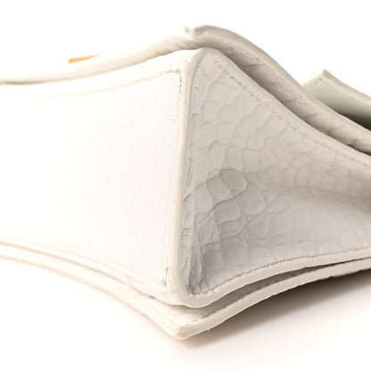 Balenciaga Extra Supple Calfskin Crocodile Embossed Small Crush Chain Bag Optic White 10 of 10