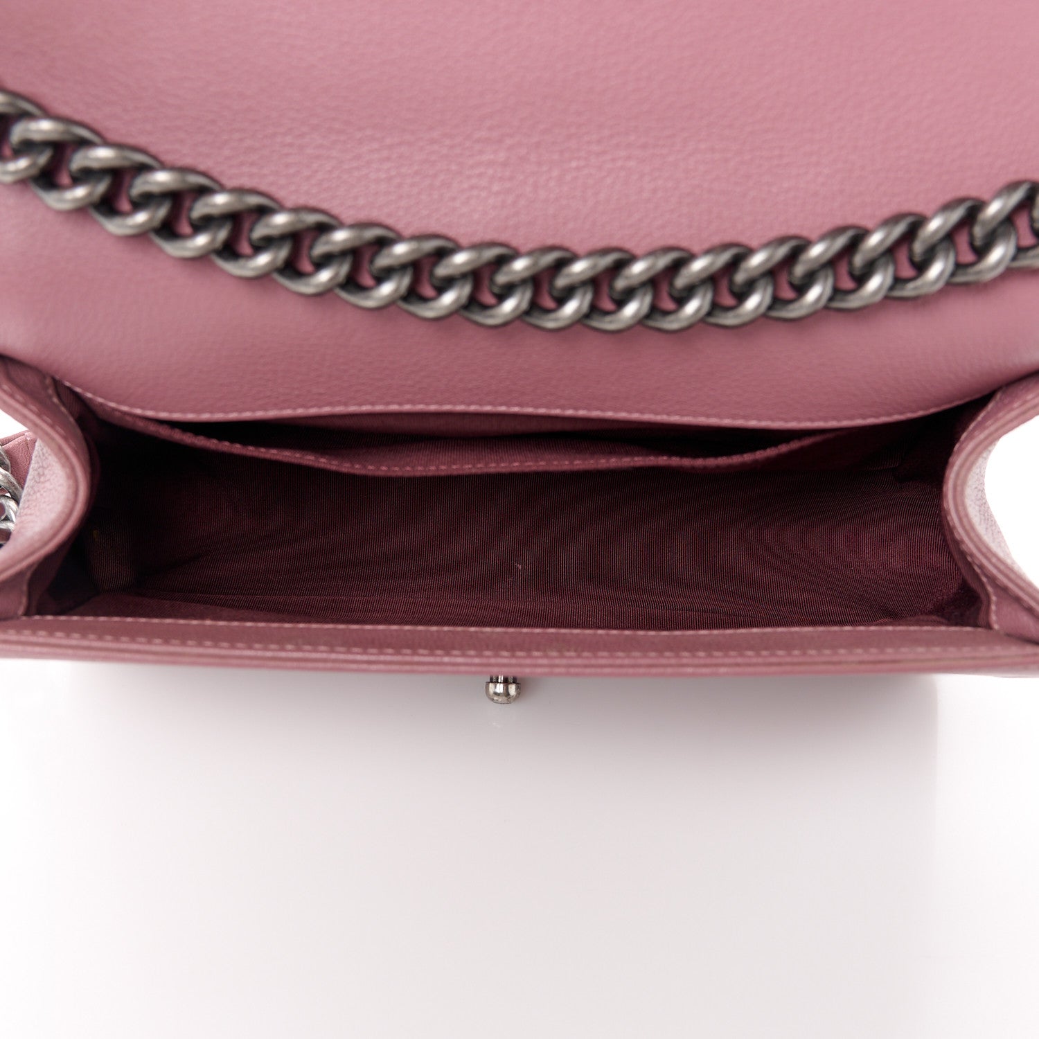 Chanel Goatskin Quilted Patent Medium Duo Boy Flap Pink Tan 5 of 10