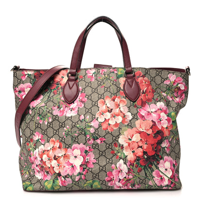 Gucci Soft GG Supreme Monogram Blooms Medium Crossbody Tote Beige Multicolor Dry Rose 1 of 14