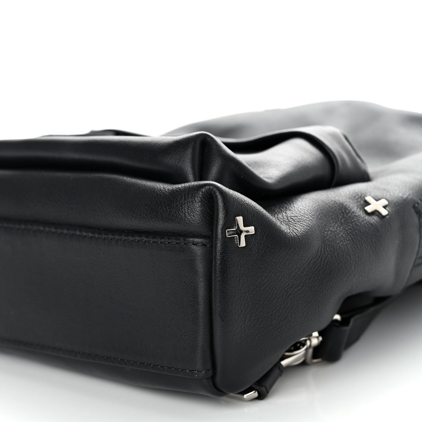 Smooth Calfskin Nano Cross Backpack Black