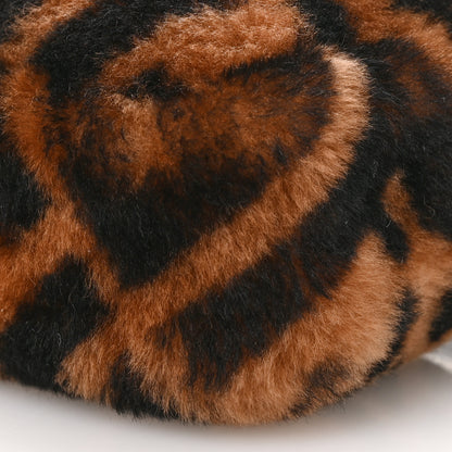 Fendi Shearling Vitello Dolce Macro FF 1974 Mini Tobacco Black 10 of 11