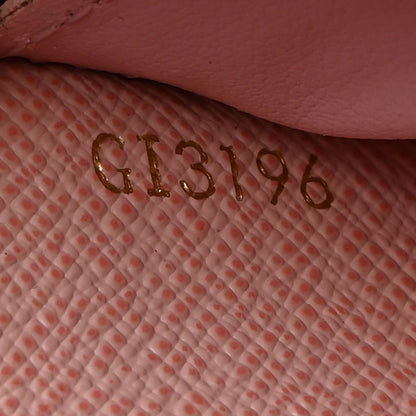 Louis Vuitton Damier Ebene Clemence Wallet Rose Ballerine 7 of 8