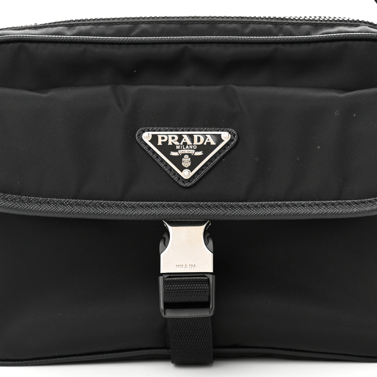 Prada Re-Nylon Saffiano Shoulder Bag Black 8 of 11