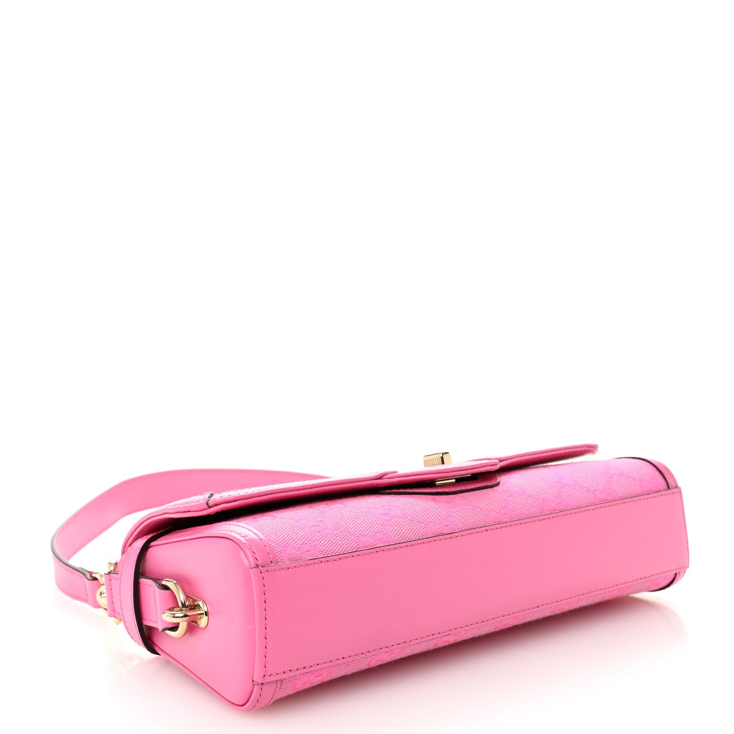 GG Monogram Textured Dollar Calfskin Small Luce Shoulder Bag Pink