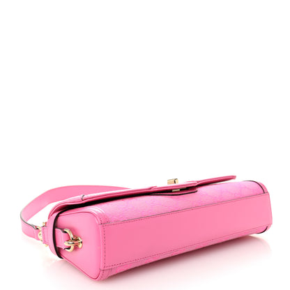 Gucci GG Monogram Textured Dollar Calfskin Small Luce Shoulder Bag Pink 4 of 12