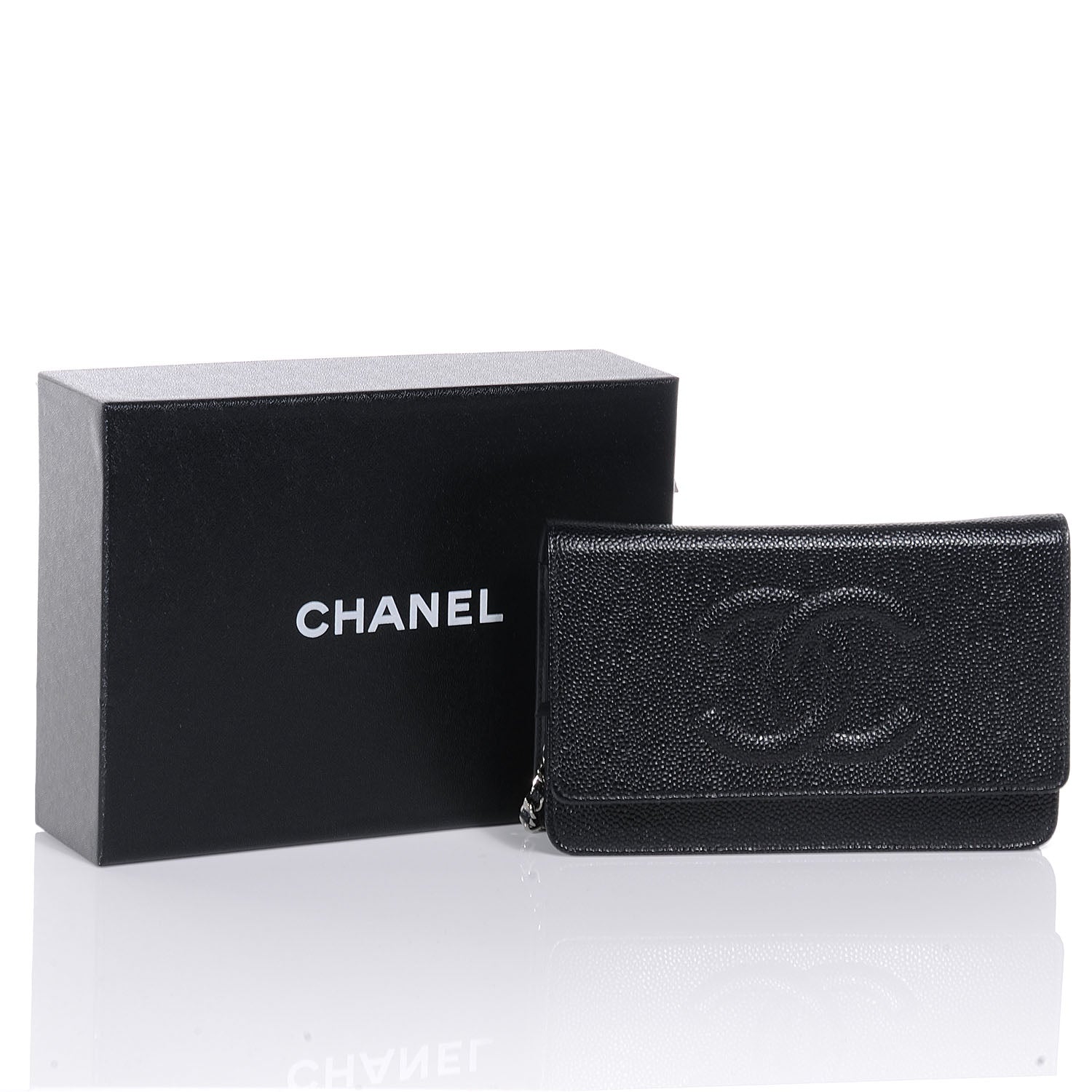 Chanel Caviar Wallet on Chain WOC Black 5 of 9