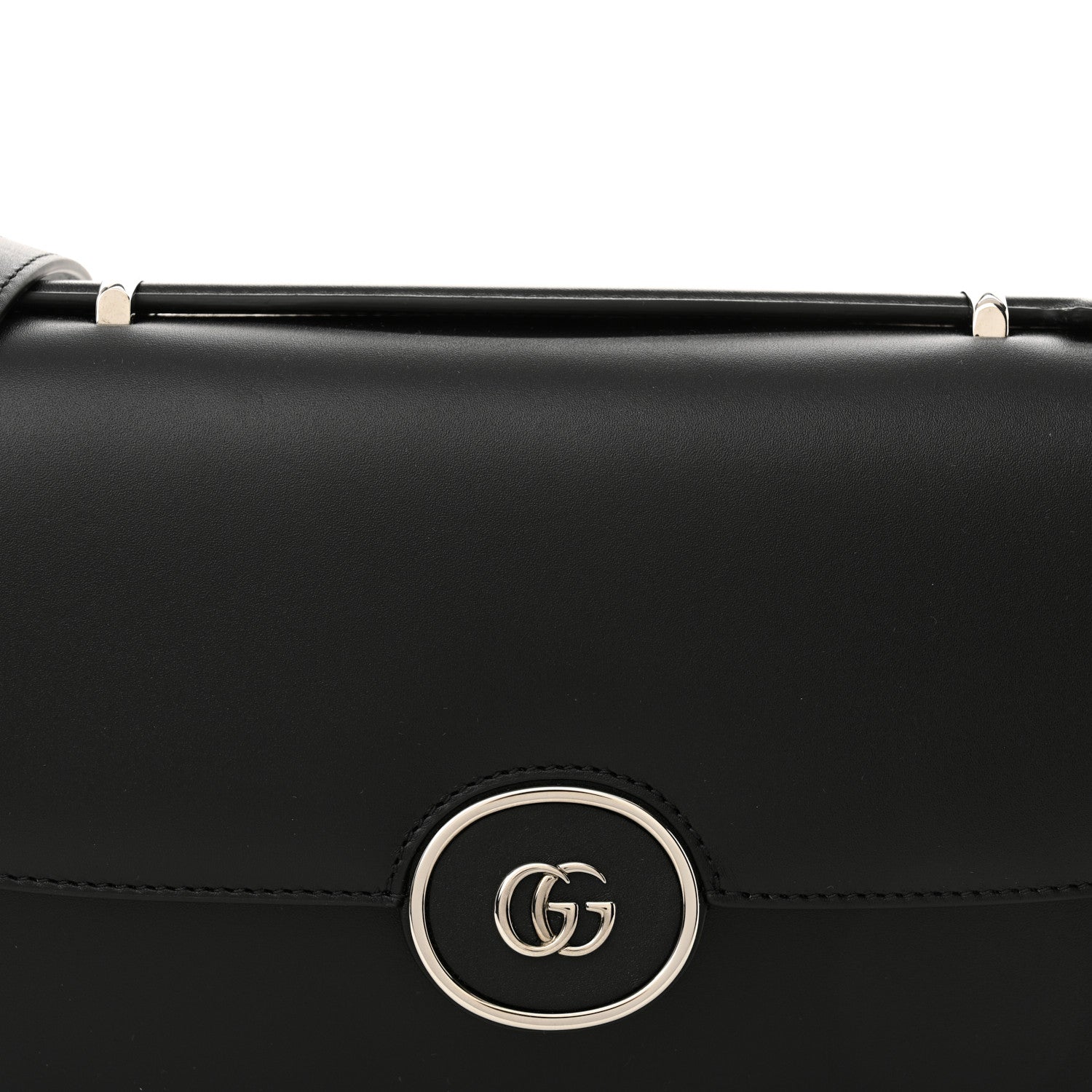 Gucci Senna Calfskin Petite GG Top Handle Shoulder Bag Black 8 of 10
