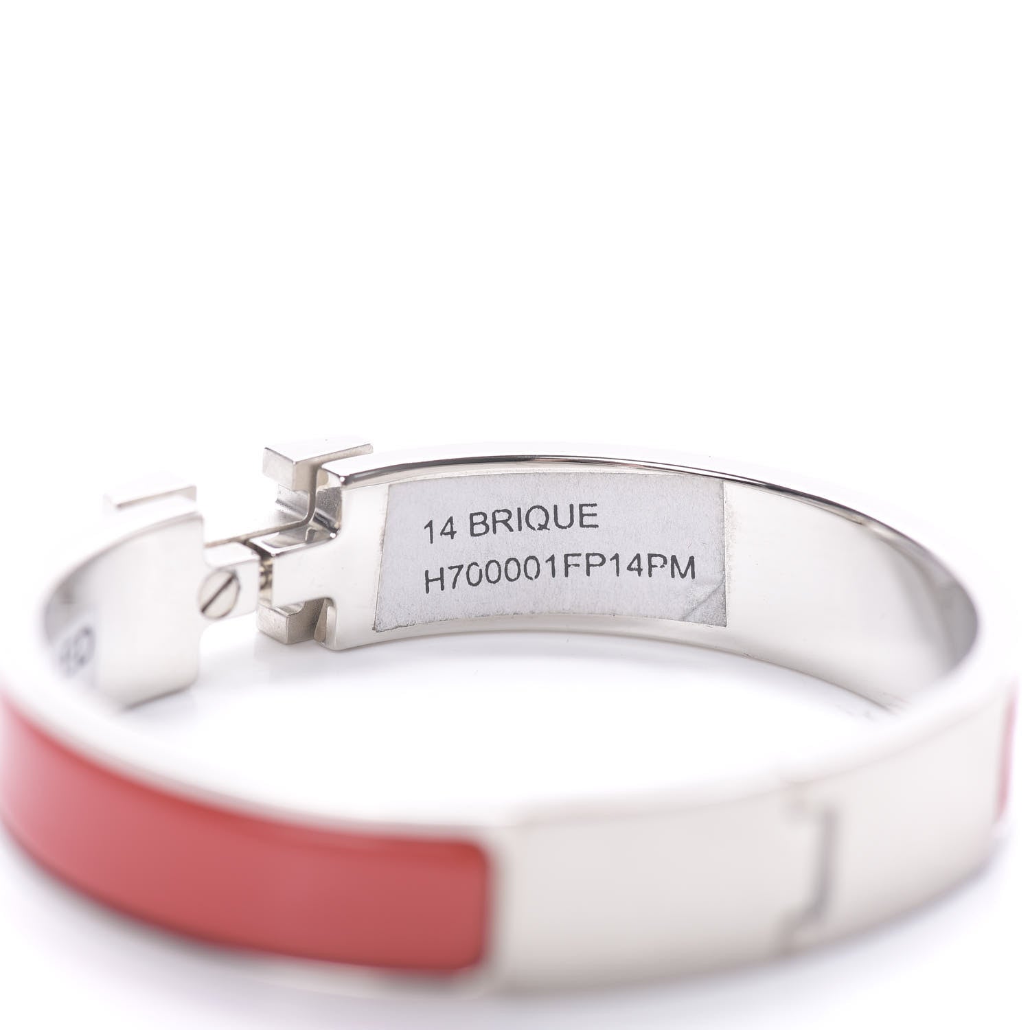 Hermes Enamel Narrow Clic Clac H Bracelet PM Brique 7 of 7