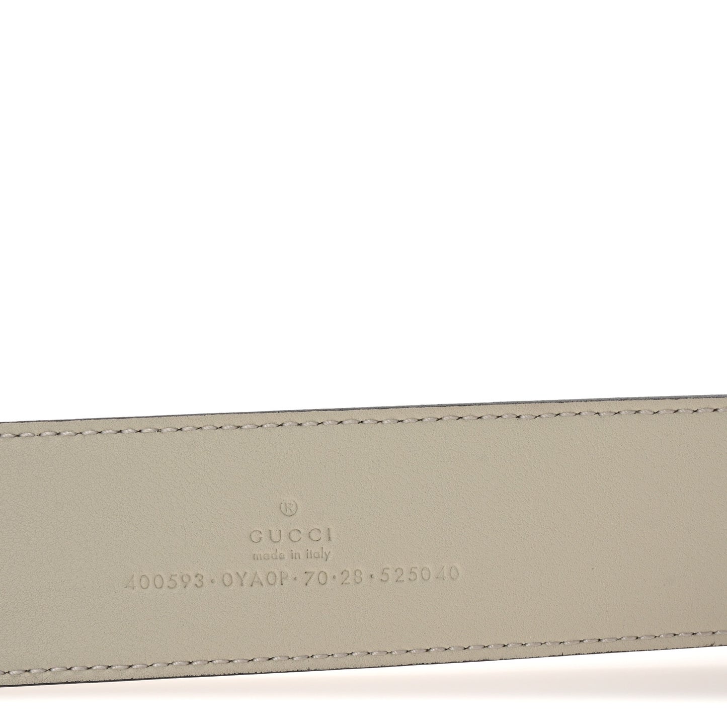 Calfskin Double G 40mm Belt 70 28 Mystic White